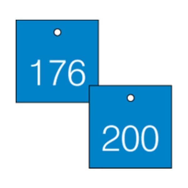 Accuform Engraved Numbered Tags, Plastic, 0.31 in H x 3 in W, 25 PK TDG377BU - main
